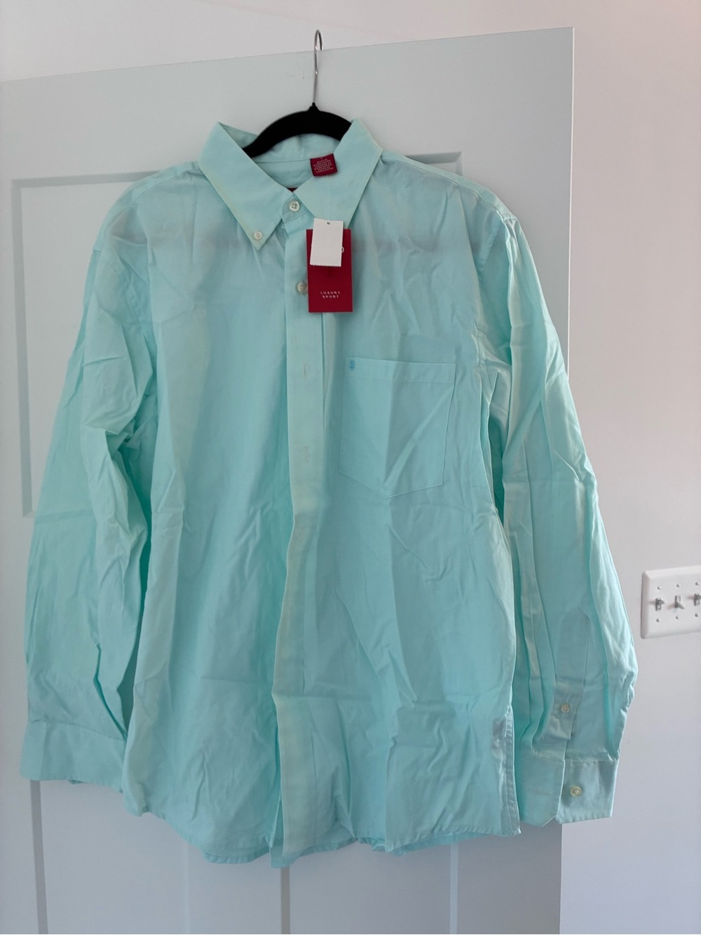 Men's Light Aqua Button-Down Oxford Shirt - IZOD